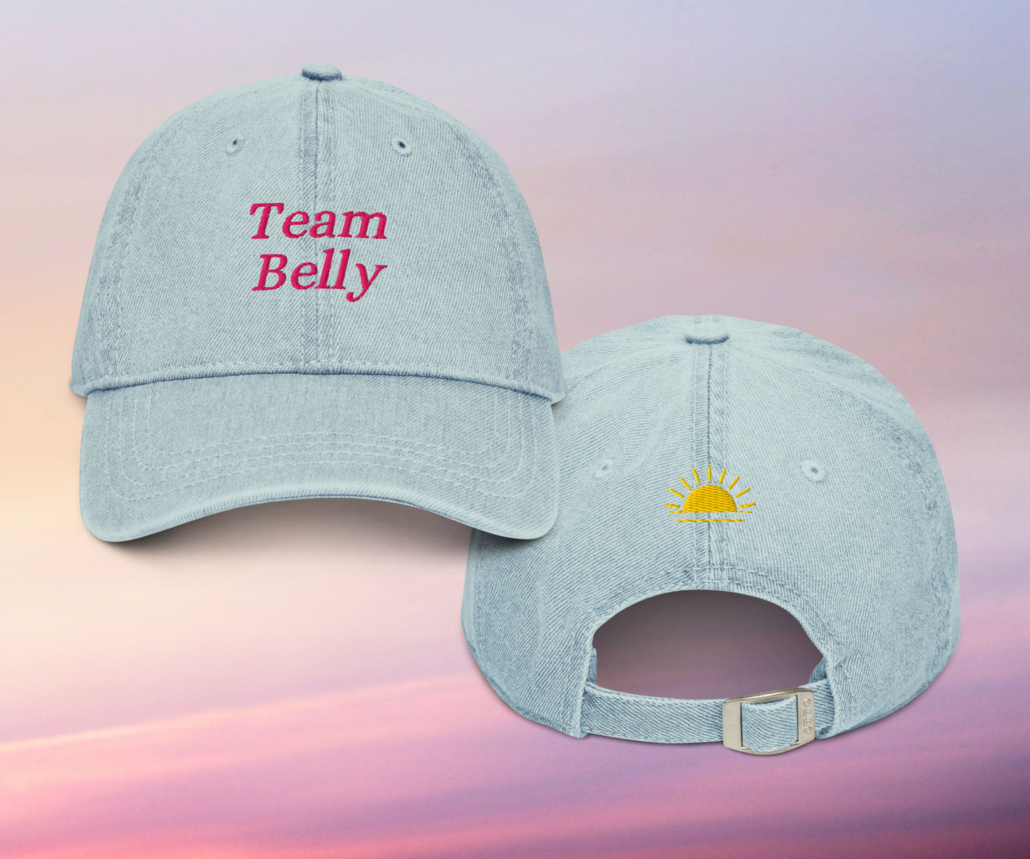 Team Belly Embroidered Denim Hat
