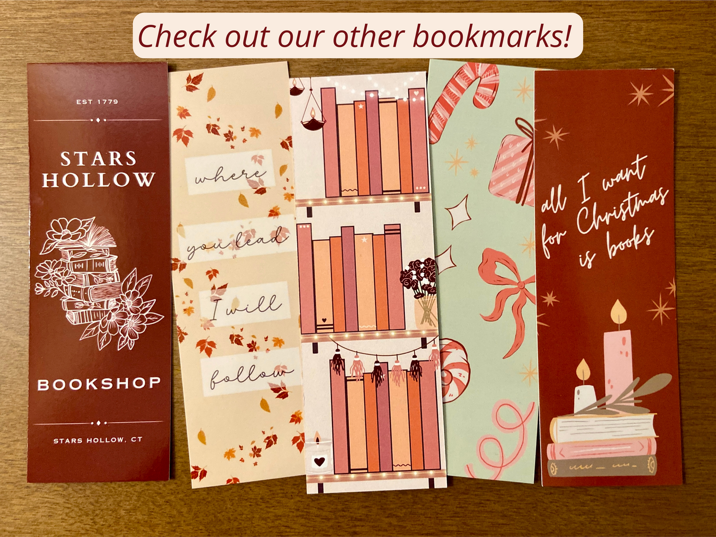 Bookish Christmas Bookmarks (Set of 2)