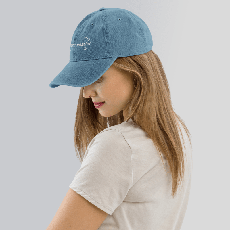 Romance Reader Embroidered Denim Hat
