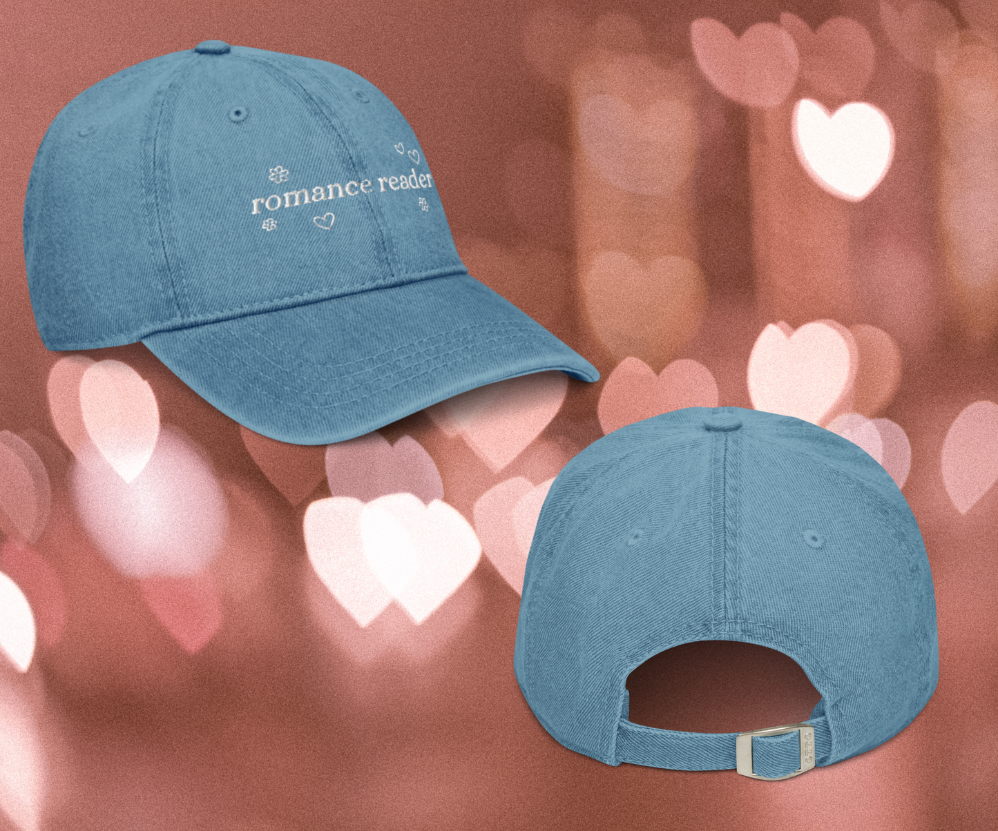 Romance Reader Embroidered Denim Hat