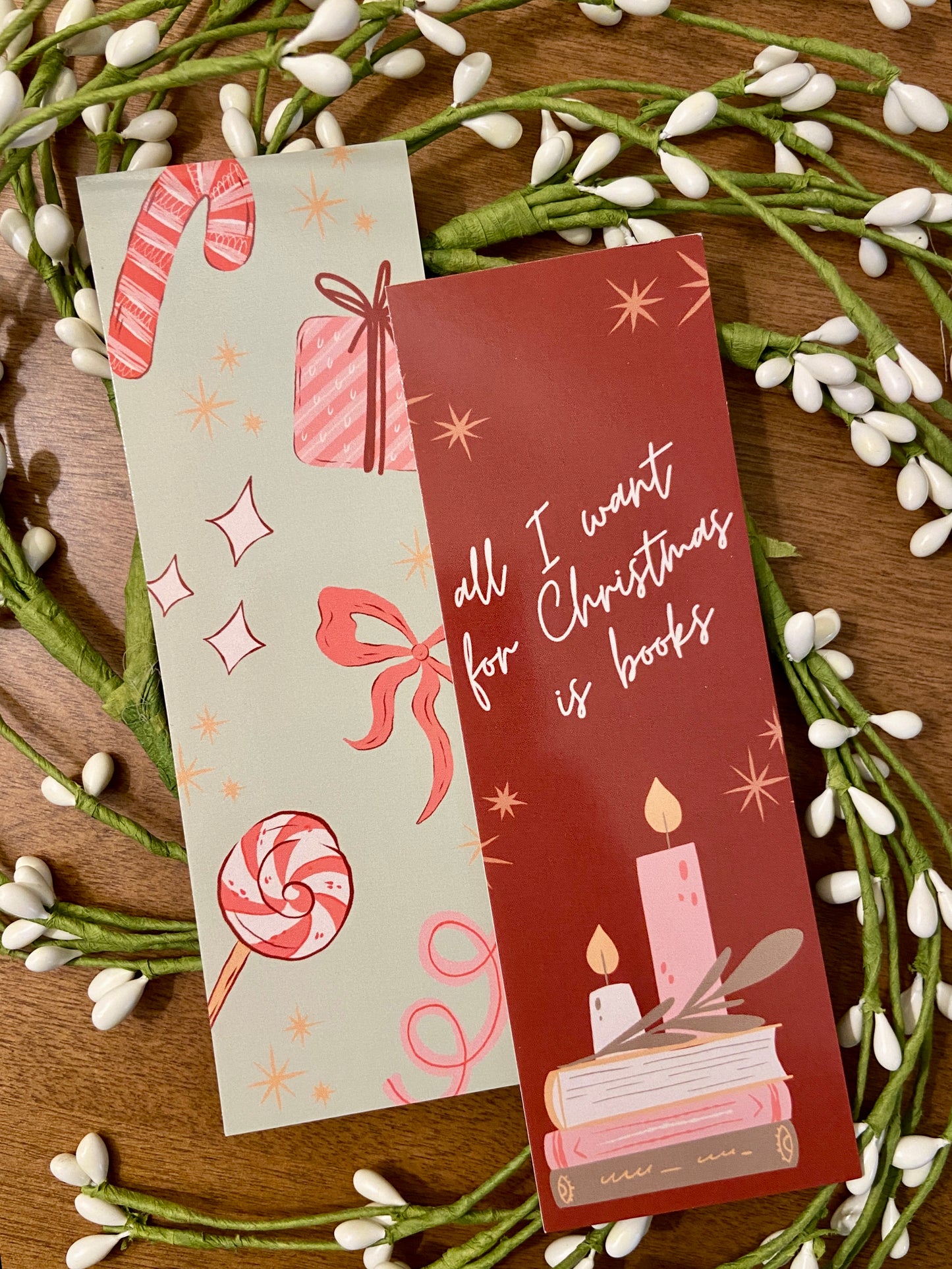 Bookish Christmas Bookmarks (Set of 2)