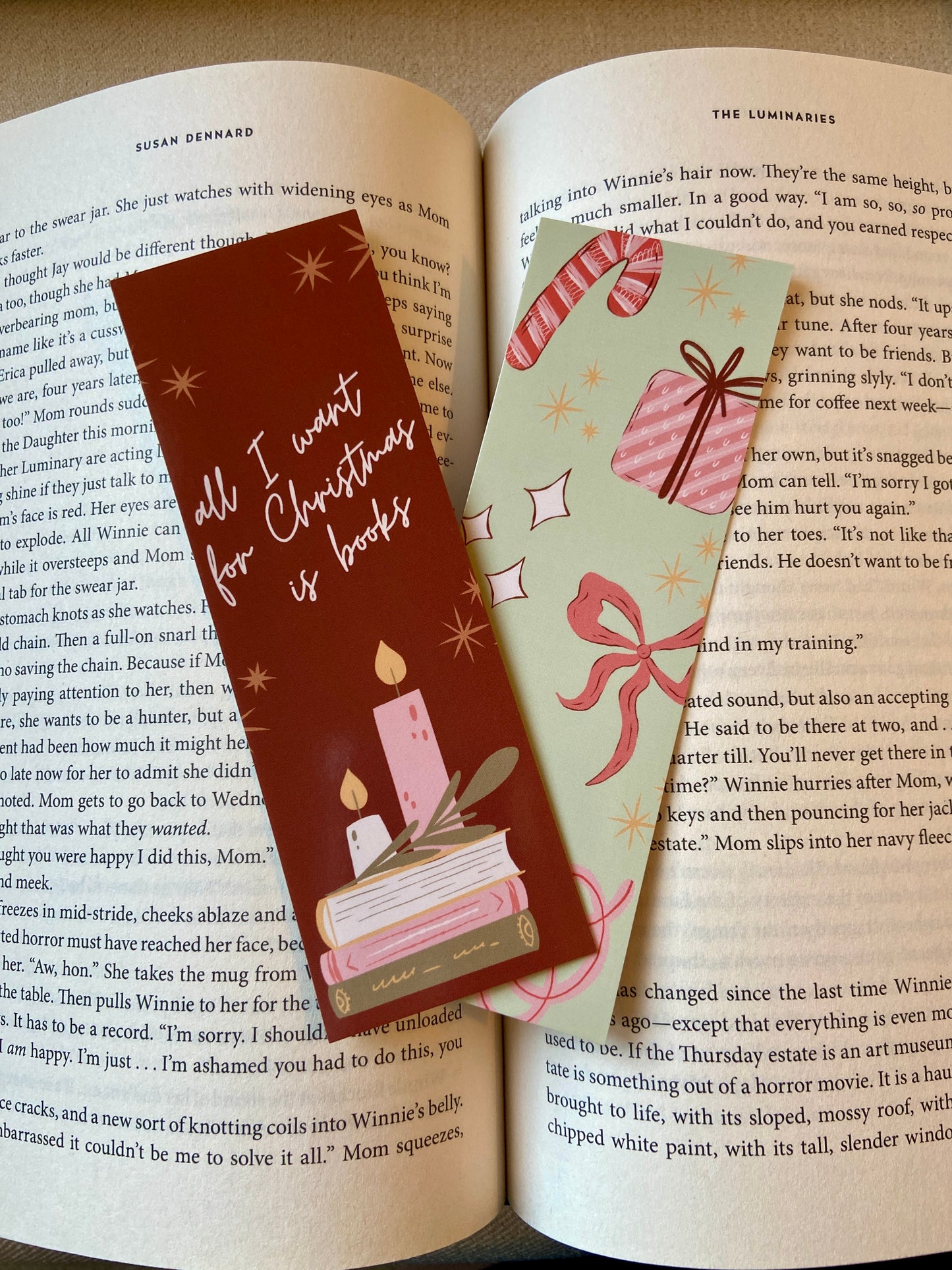 Bookish Christmas Bookmarks (Set of 2)