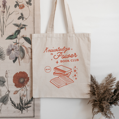 Knowledge Is Power Book Club Tote Bag