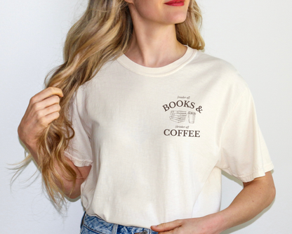 Books & Coffee Tee (Front & Back)