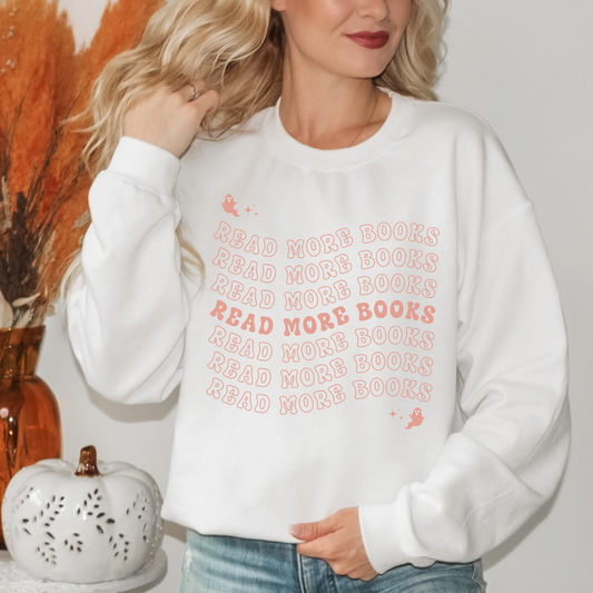 Spooky Read More Books Crewneck Sweatshirt