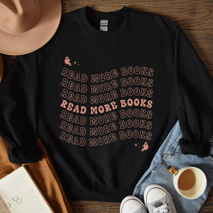 Spooky Read More Books Crewneck Sweatshirt