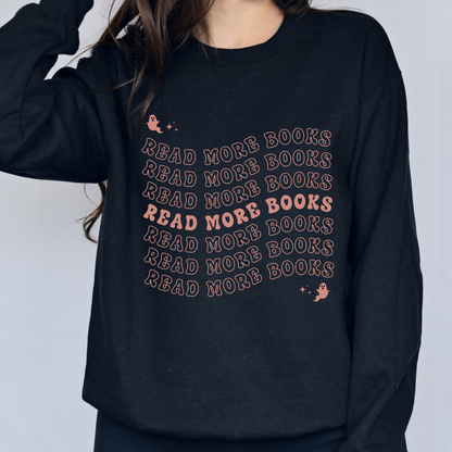 Spooky Read More Books Crewneck Sweatshirt