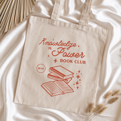 Knowledge Is Power Book Club Tote Bag