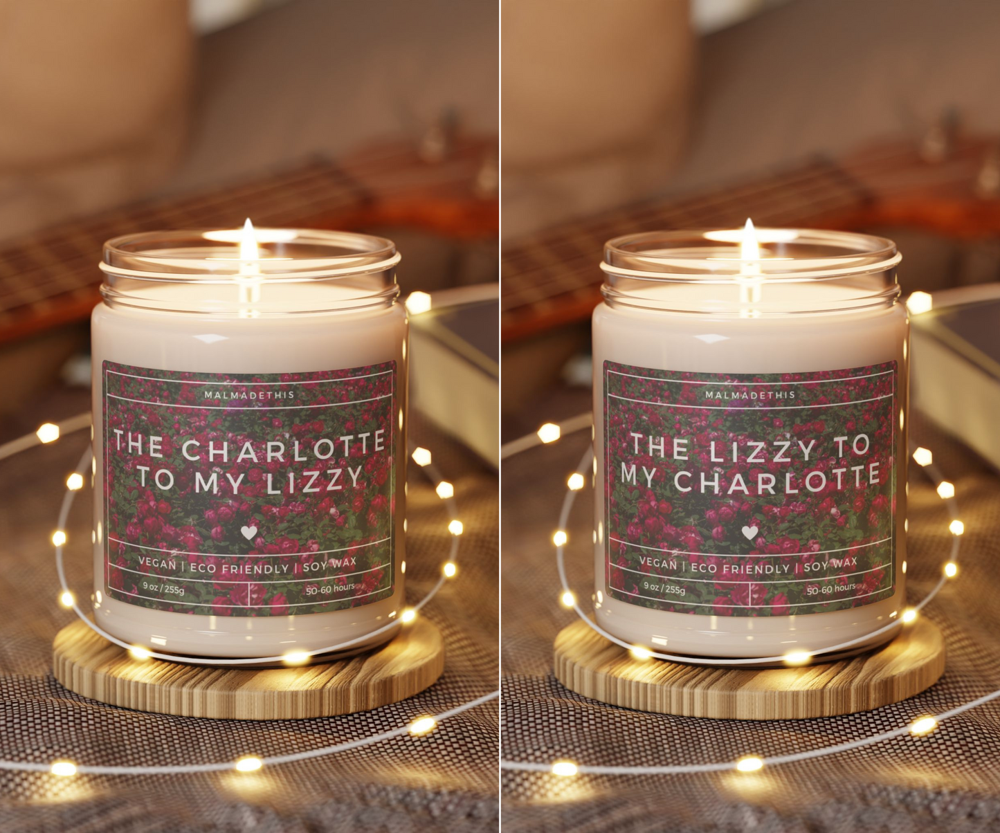 Lizzy & Charlotte Best Friend Scented Soy Candles (2 Piece)