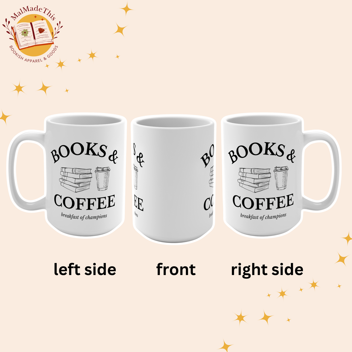 Books & Coffee Mug