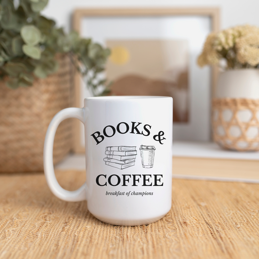 Books & Coffee Mug