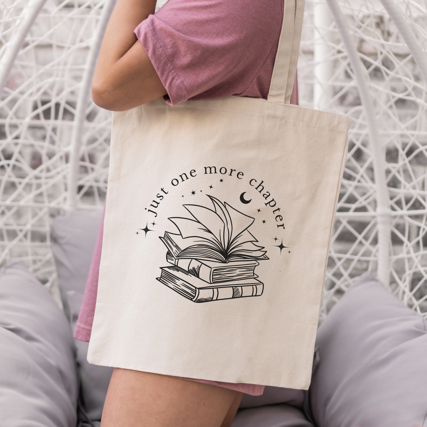 Just One More Chapter Tote Bag