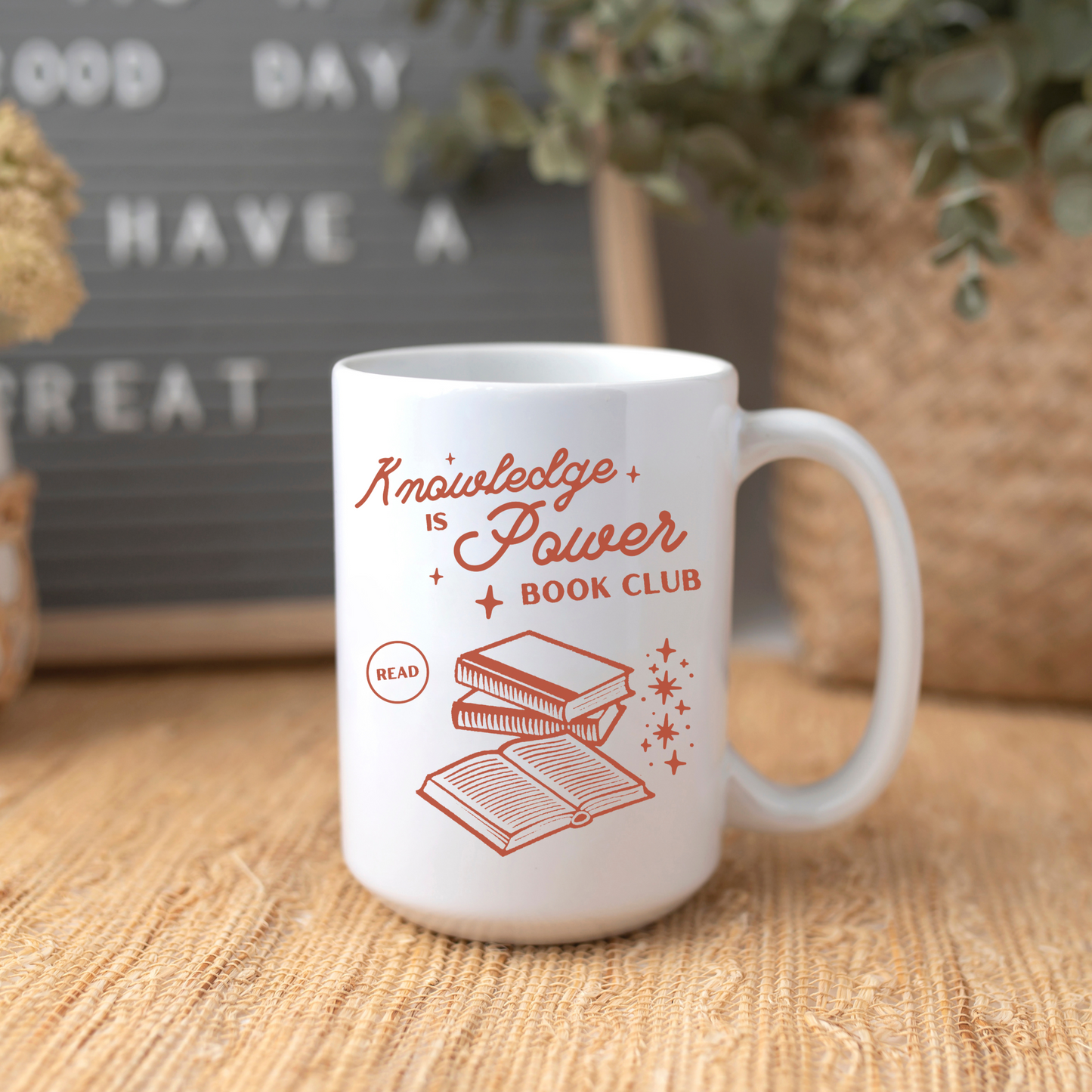 Knowledge is Power Book Club Mug