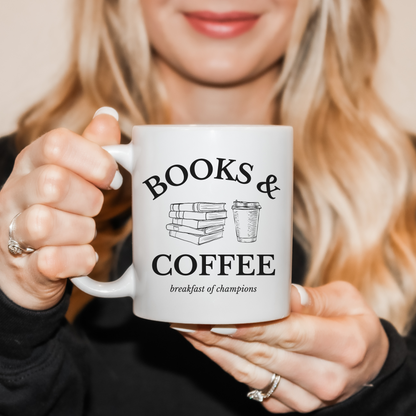 Books & Coffee Mug