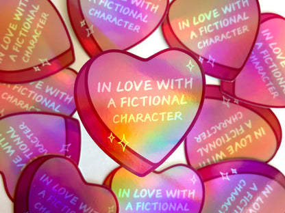 Fictional Character Candy Heart Holographic Sticker