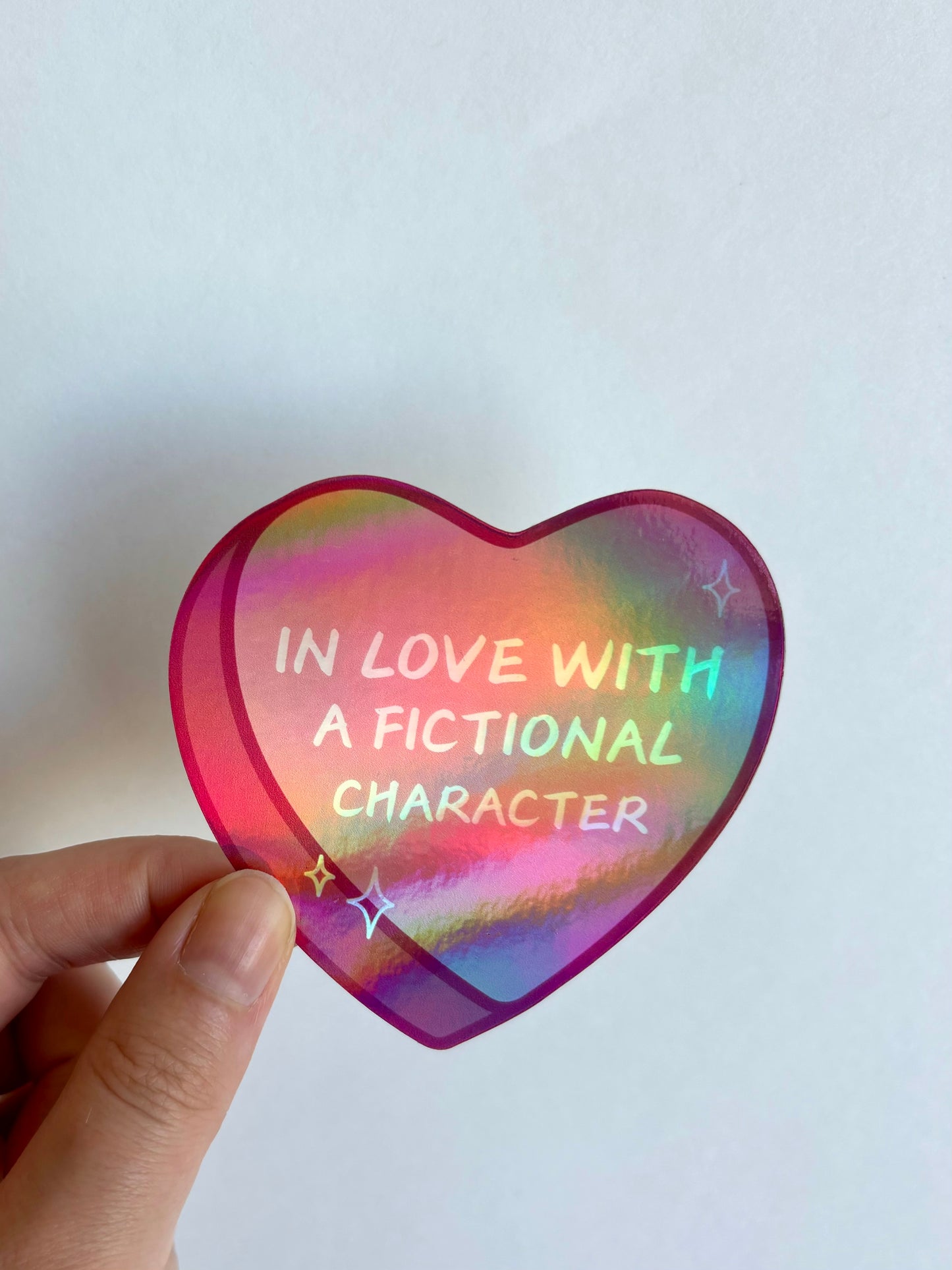 Fictional Character Candy Heart Holographic Sticker