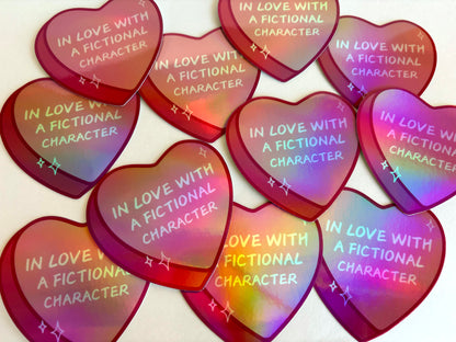 Fictional Character Candy Heart Holographic Sticker