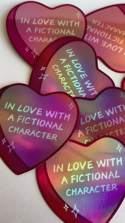 Fictional Character Candy Heart Holographic Sticker